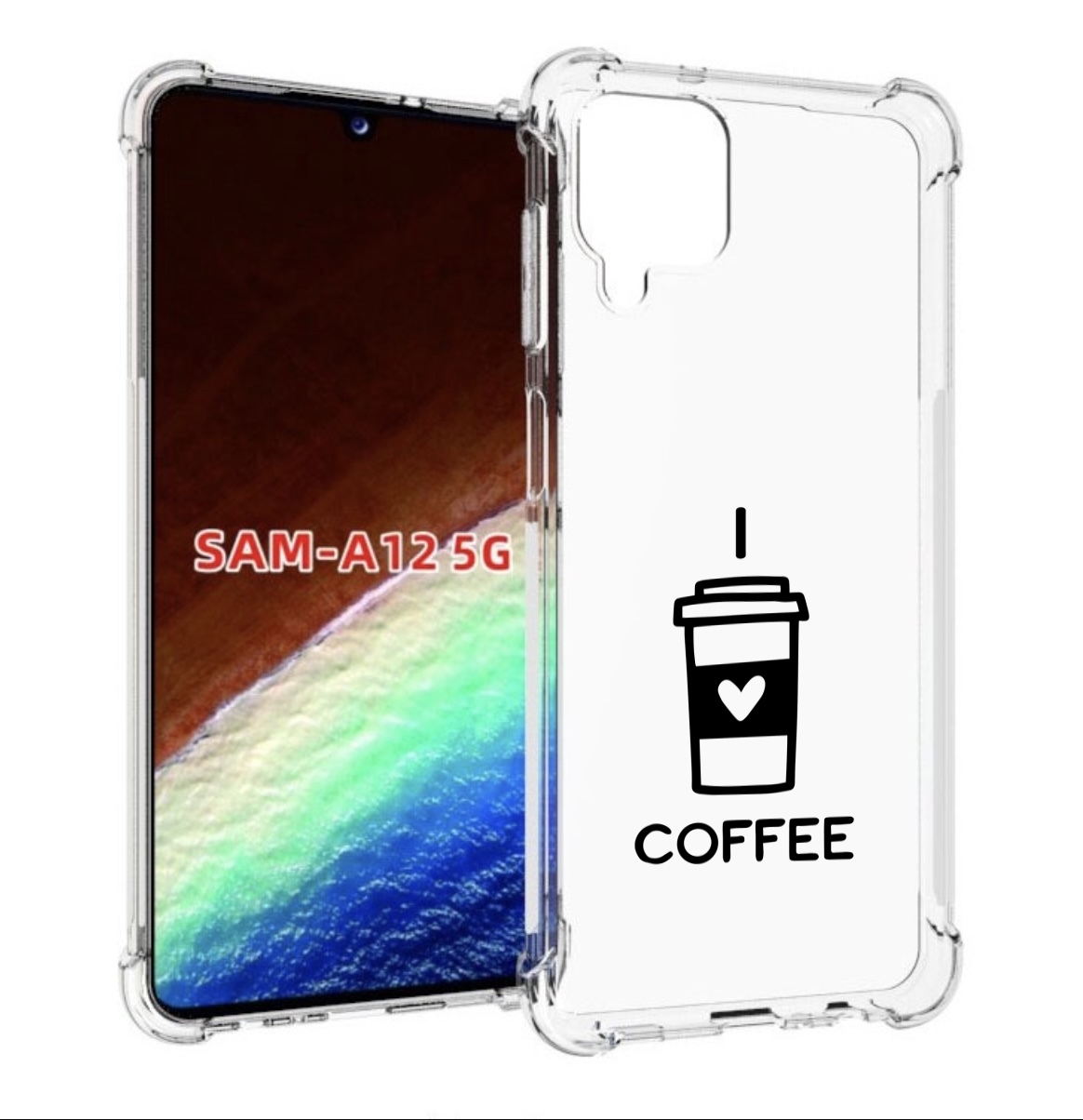 

Чехол MyPads Я люблю кофе для Samsung Galaxy A12 (SM-A125F) 2020/21/A12 Nacho SM-A127F, Прозрачный, Tocco