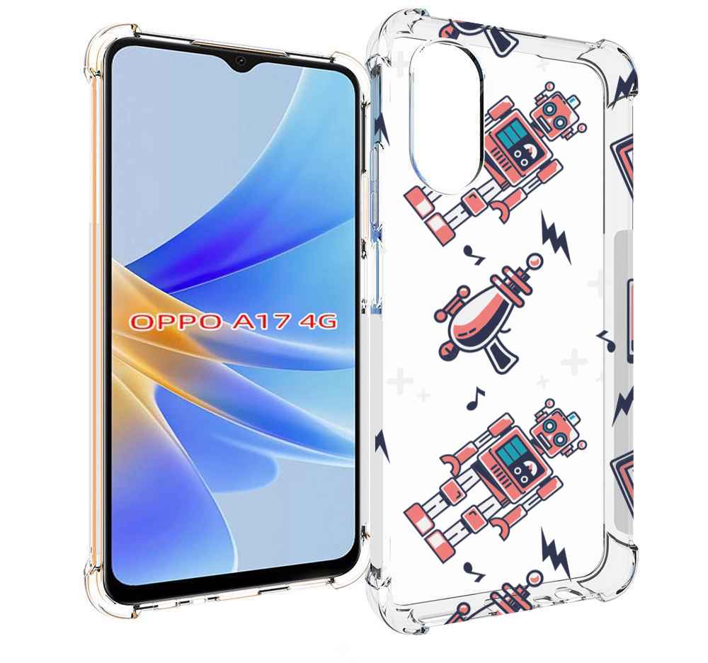 

Чехол MyPads мини-роботы для OPPO A17, Прозрачный, Tocco
