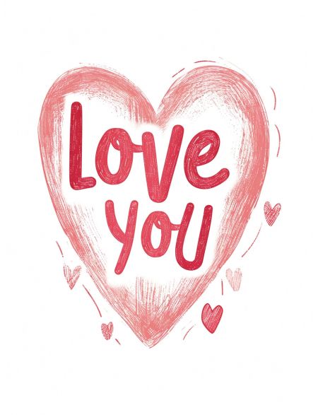 

Алмазная мозаика без подрамника Люблю тебя, 50x40 см, 50 цветов, 82863, РА-688