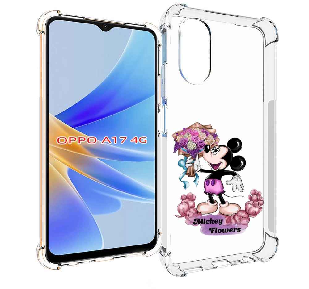 

Чехол MyPads микки-с-цветами женский для OPPO A17, Прозрачный, Tocco