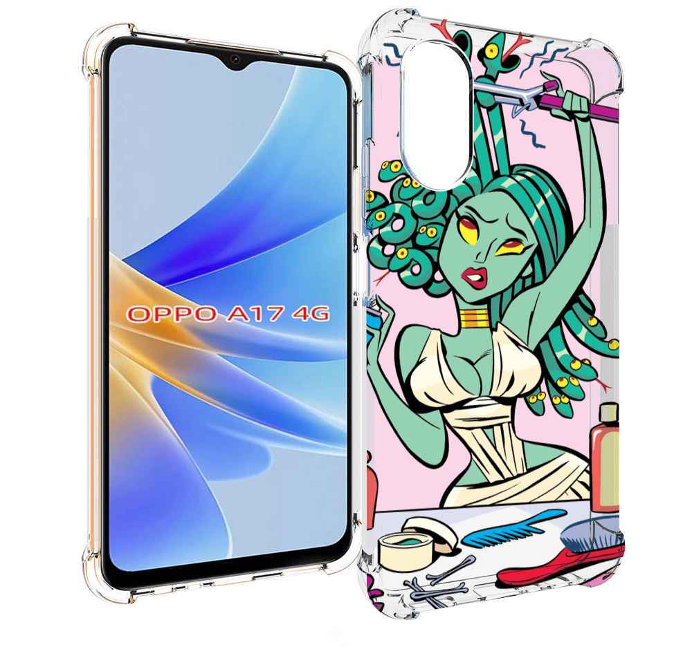 

Чехол MyPads медуза расчесывается женский для OPPO A17, Прозрачный, Tocco