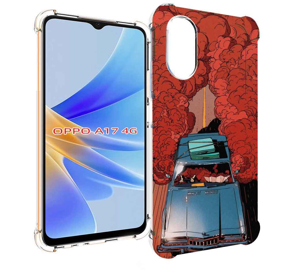 

Чехол MyPads машина мчится с дымком для OPPO A17, Прозрачный, Tocco
