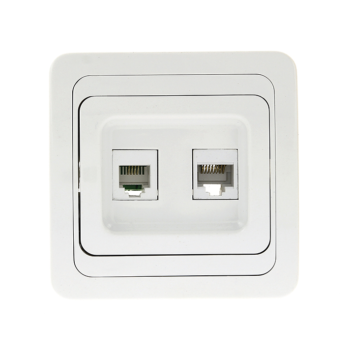 фото Розетка rj-45+phone бел. лондон ekf proxima