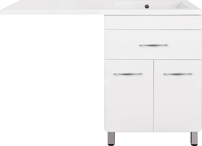 

Тумба с раковиной Style Line Валеро Люкс Plus, белая R, Белый, Валеро Люкс Plus, белая R