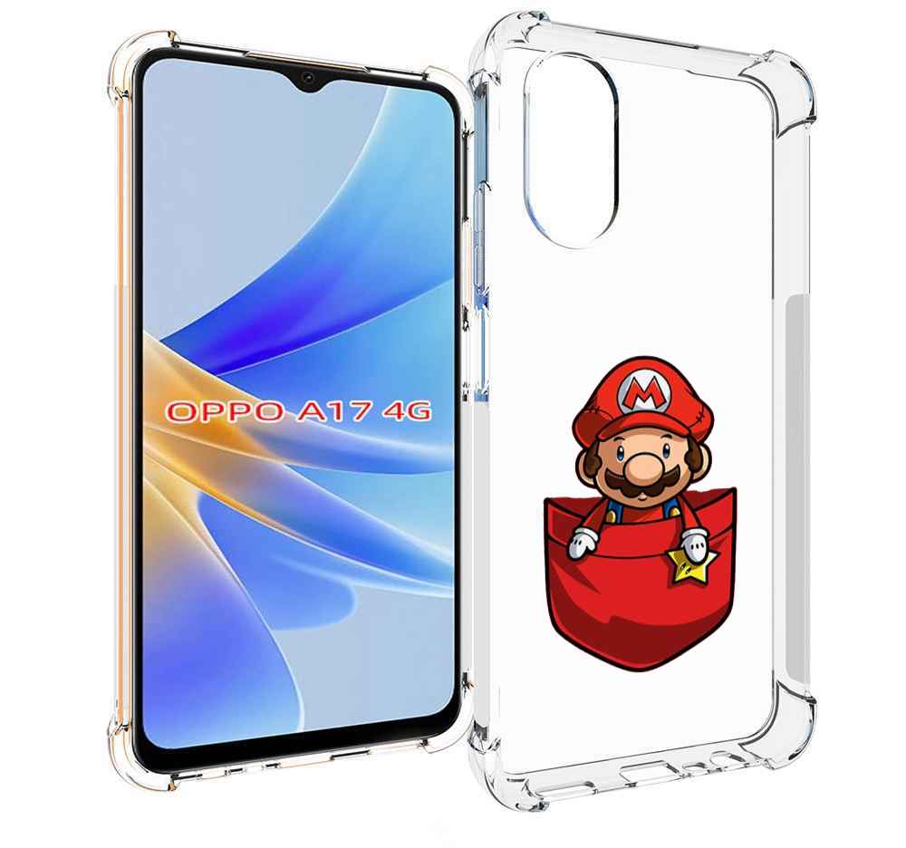 

Чехол MyPads марио в кармашке детский для OPPO A17, Прозрачный, Tocco