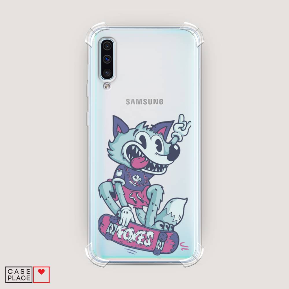 фото Противоударный силиконовый чехол "foxes" на samsung galaxy a50 awog