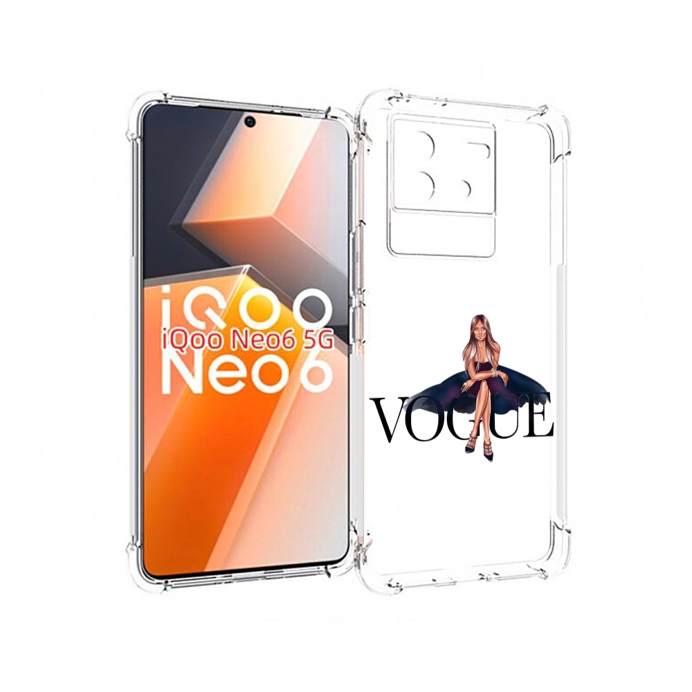 

Чехол MyPads Вог-девушка женский для Vivo iQoo Neo 6 5G, Прозрачный, Tocco