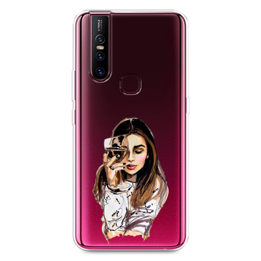 

Чехол Awog на Vivo V15 "Девушка с бокалом", Разноцветный, 261050-7