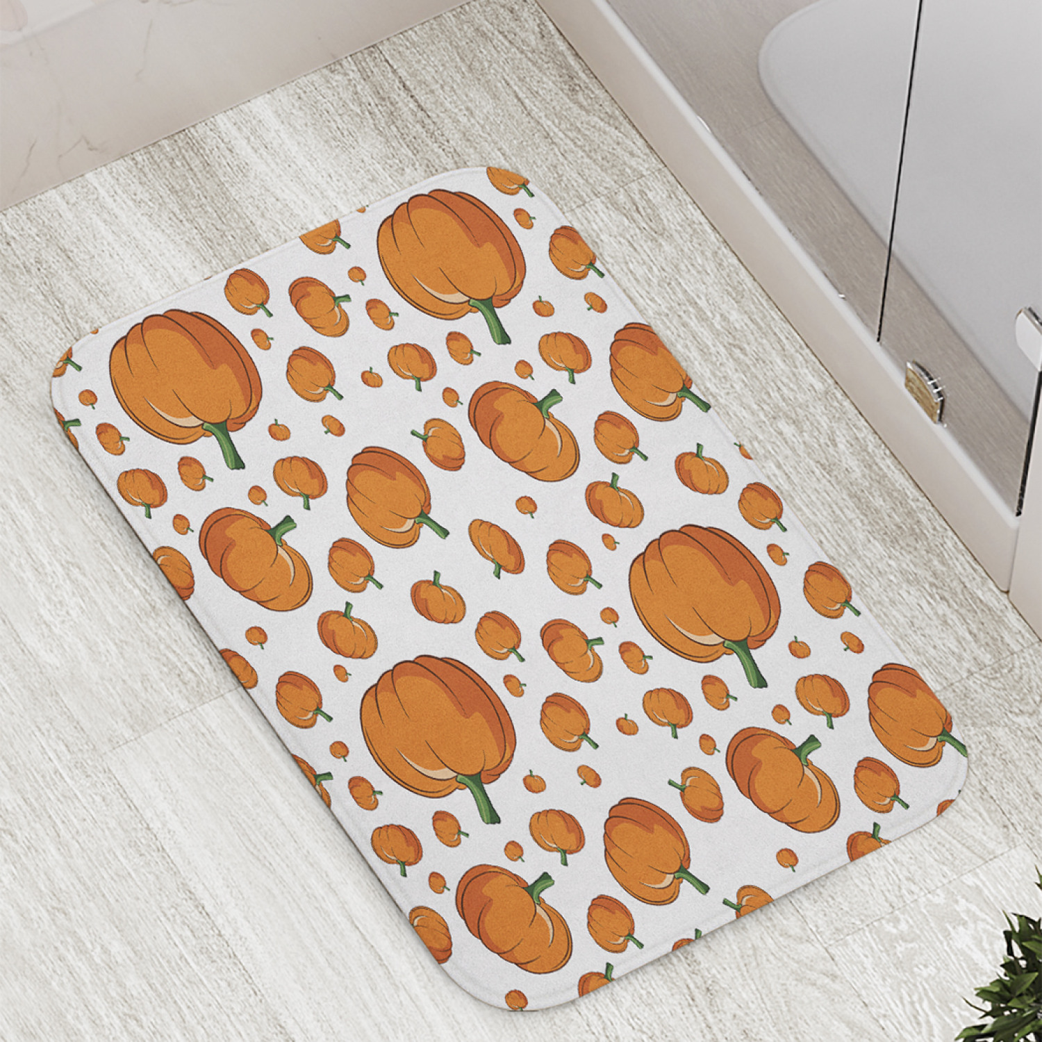 

Коврик противоскользящий JoyArty "Тыквенный дождь" для ванной, сауны, бассейна, 77х52 см, Тыквенный дождь