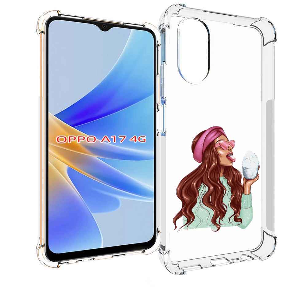 

Чехол MyPads любительница-снега женский для OPPO A17, Прозрачный, Tocco
