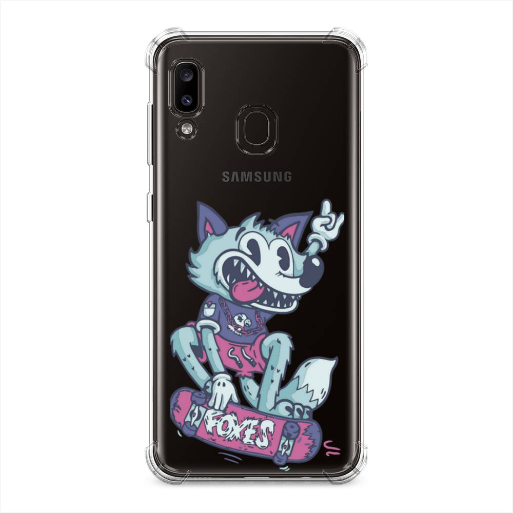 фото Противоударный силиконовый чехол "foxes" на samsung galaxy a30 awog