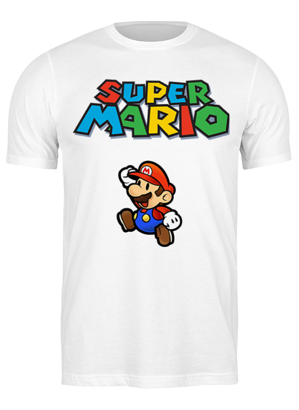 

Футболка мужская Printio Super mario белая S, Белый, Super mario