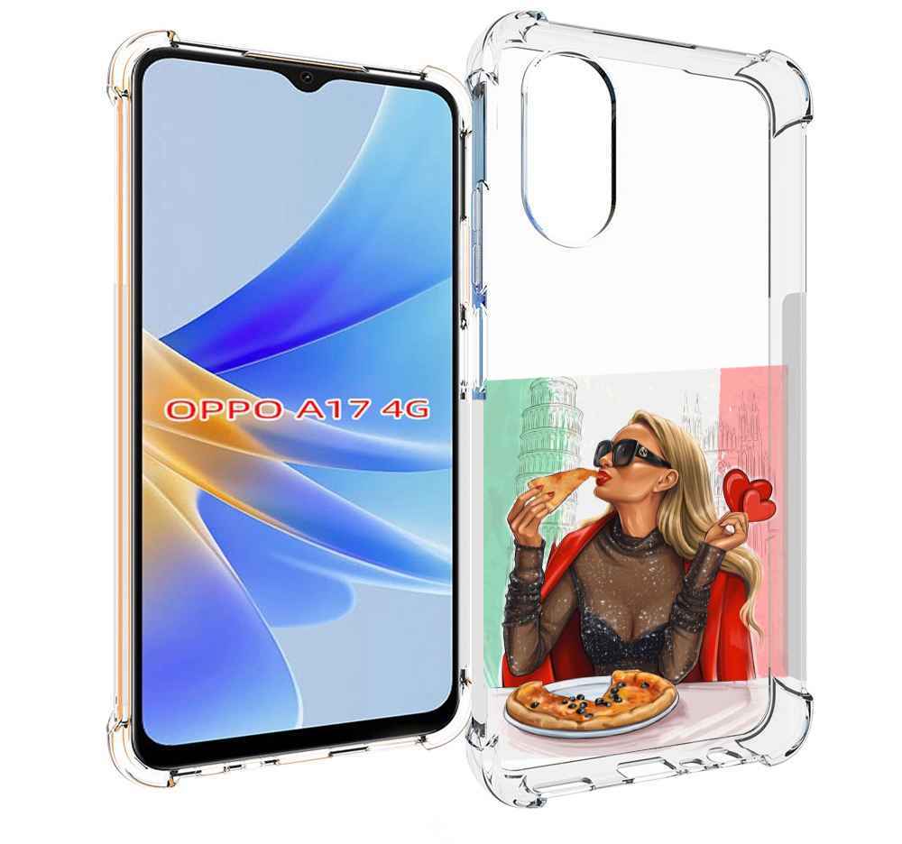 

Чехол MyPads любительница-пиццы женский для OPPO A17, Прозрачный, Tocco