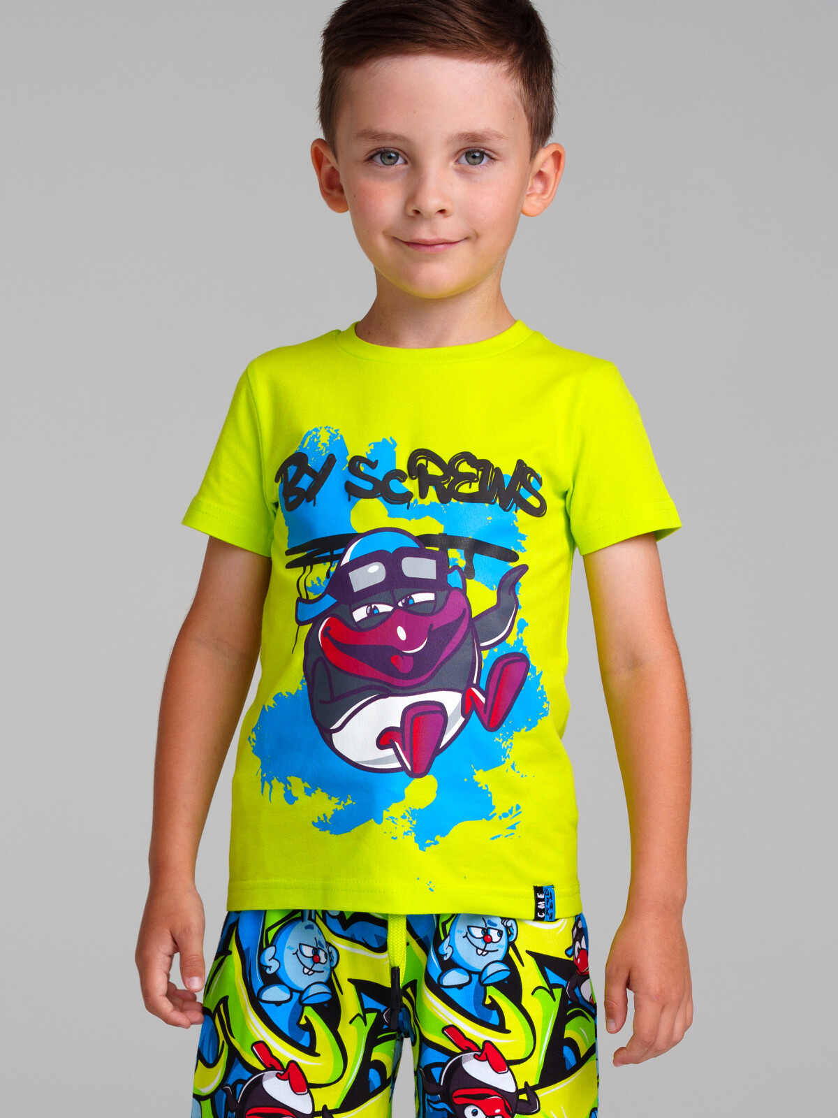 Фуфайка для мальчиков PlayToday (футболка), голубой,светло-зеленый,цветной, 122