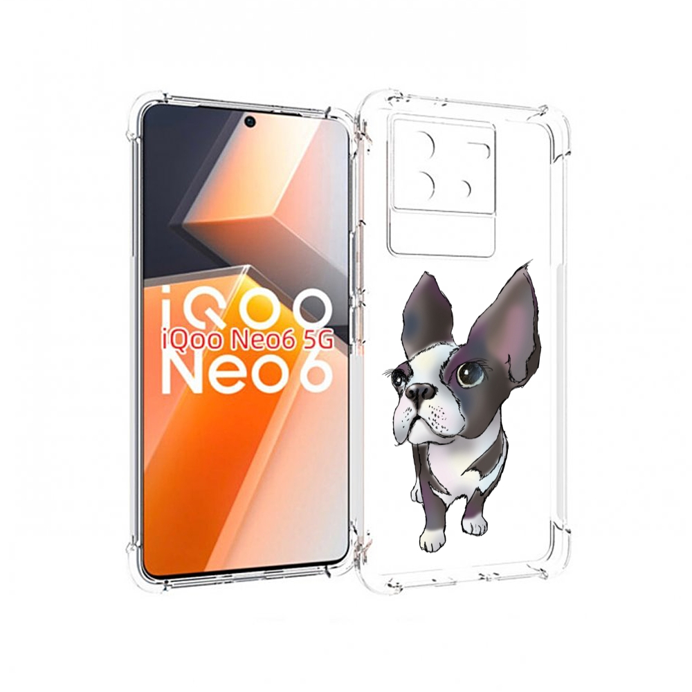 

Чехол MyPads Бульдожка для Vivo iQoo Neo 6 5G, Прозрачный, Tocco