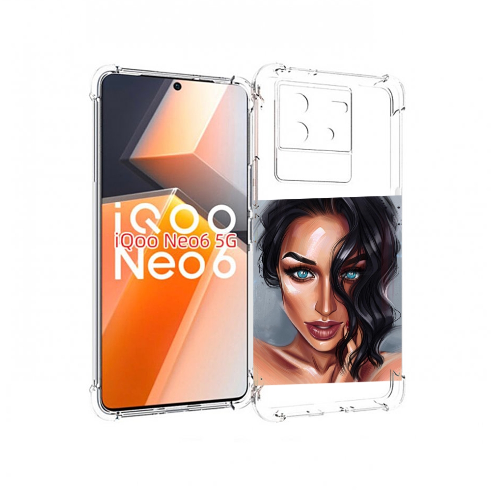 

Чехол MyPads Брюнетка для Vivo iQoo Neo 6 5G, Прозрачный, Tocco