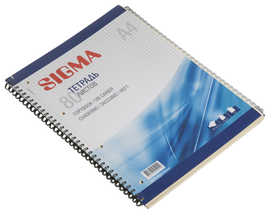 

Тетрадь общая в клетку SIGMA, 80 л., 1 шт.