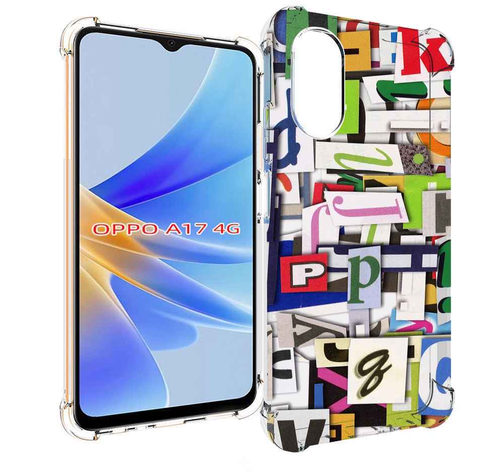 

Чехол MyPads ломанные-буквы для OPPO A17, Прозрачный, Tocco