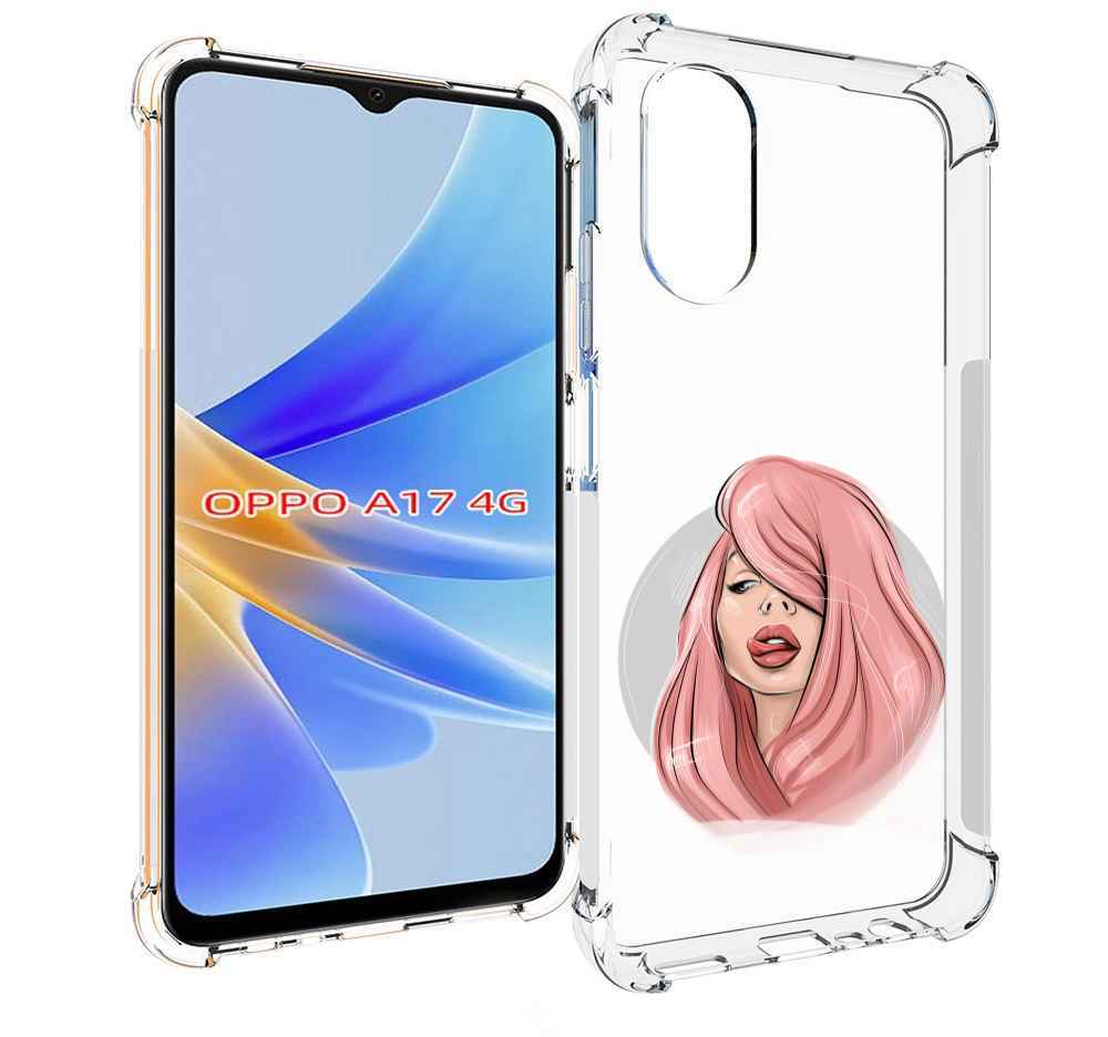 

Чехол MyPads лицо-девушки-с-розовыми-волосами женский для OPPO A17, Прозрачный, Tocco