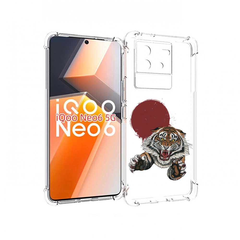 

Чехол MyPads Бросок тигра для Vivo iQoo Neo 6 5G, Прозрачный, Tocco