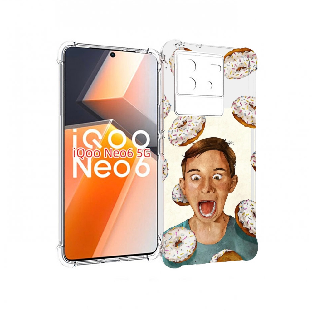 

Чехол MyPads Бешенные-пончики для Vivo iQoo Neo 6 5G, Прозрачный, Tocco