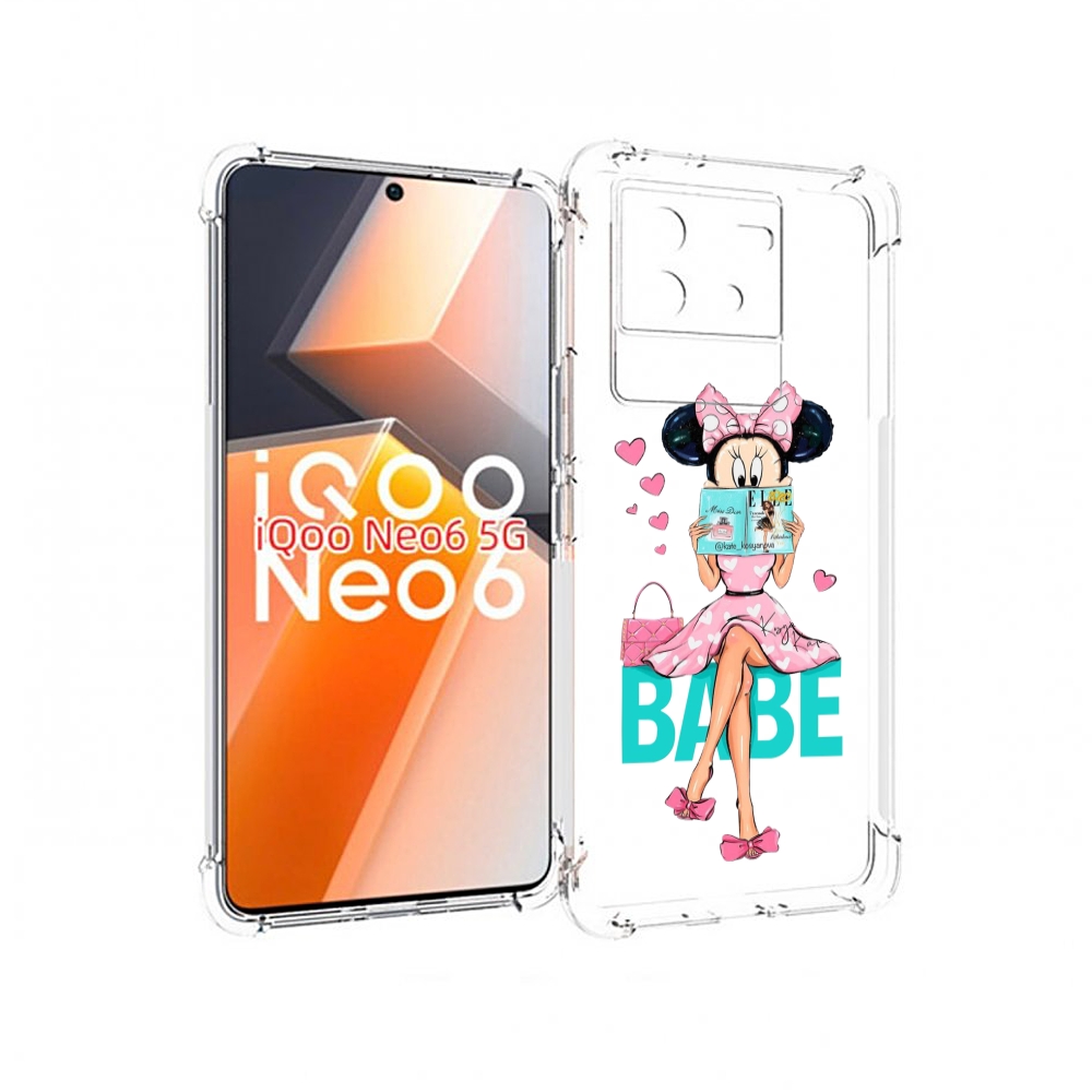 

Чехол MyPads Бейби-микки для Vivo iQoo Neo 6 5G, Прозрачный, Tocco