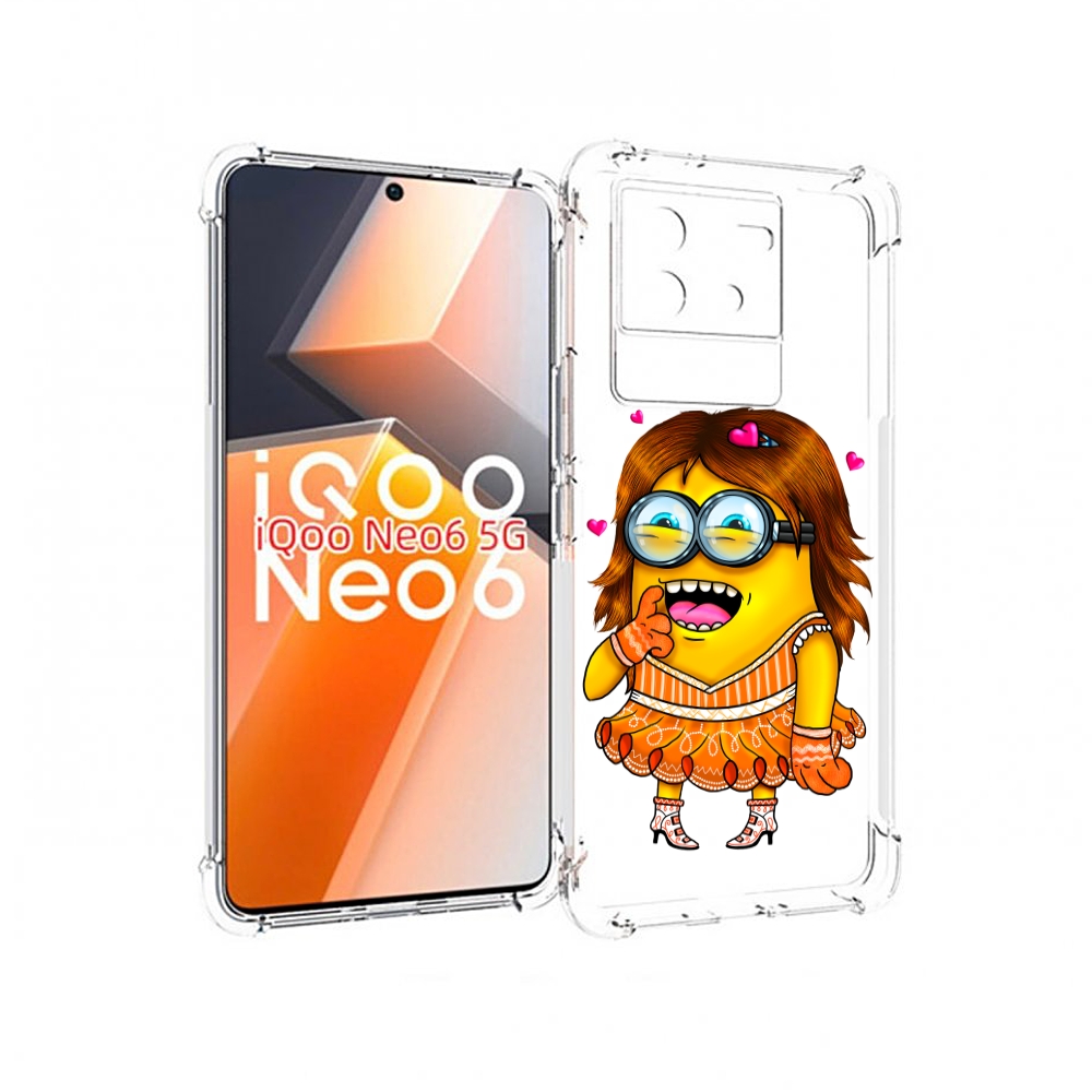 

Чехол MyPads Миньон девочка для Vivo iQoo Neo 6 5G, Прозрачный, Tocco
