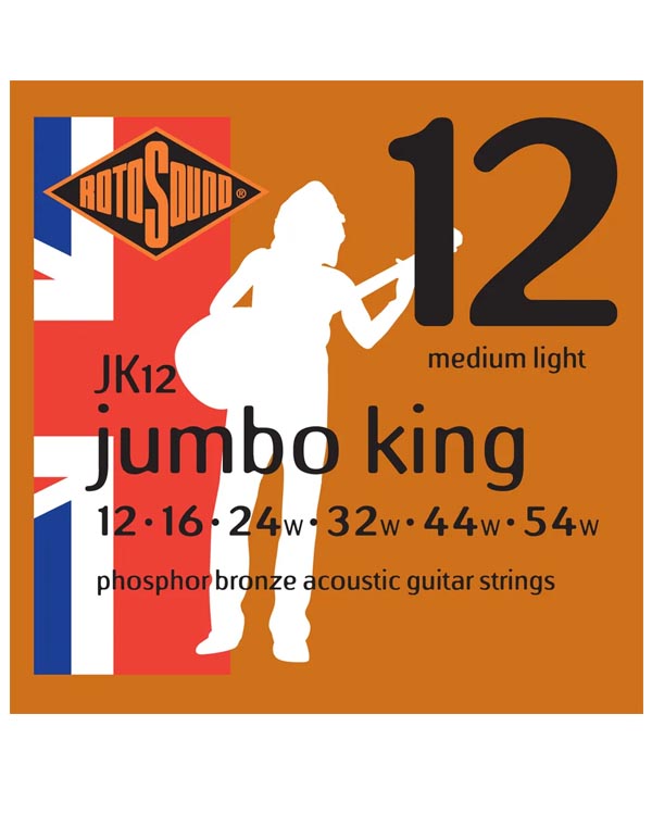 ROTOSOUND JK12 STRINGS PHOSPHOR BRONZE струны для акустической гитары, покрытие - фосфорир