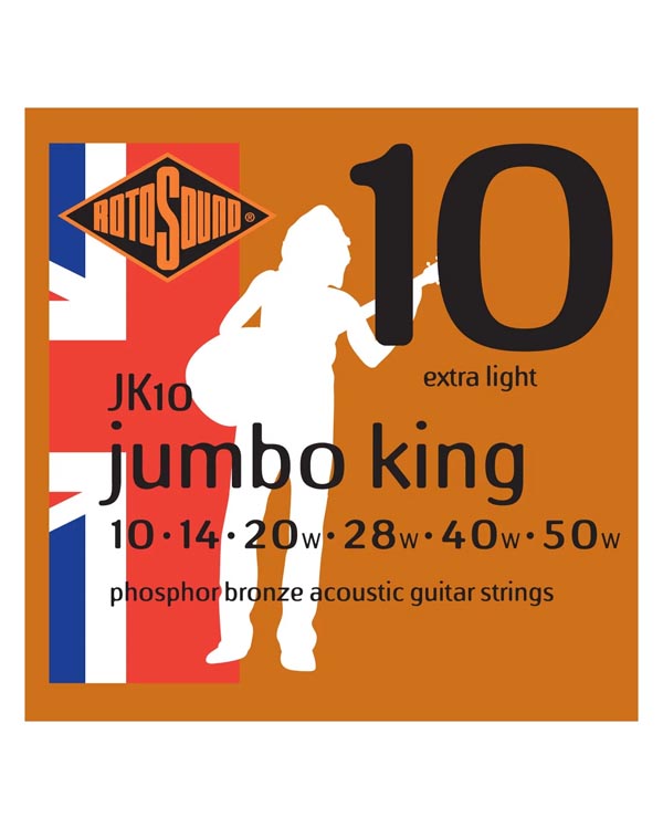 ROTOSOUND JK10 STRINGS PHOSPHOR BRONZE струны для акустической гитары, покрытие - фосфорир