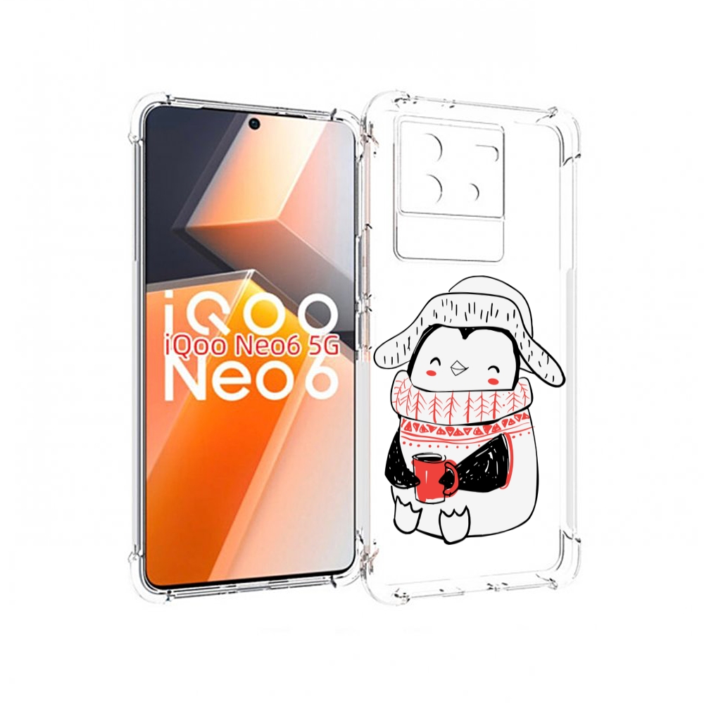 

Чехол MyPads Милый пингвин для Vivo iQoo Neo 6 5G, Прозрачный, Tocco