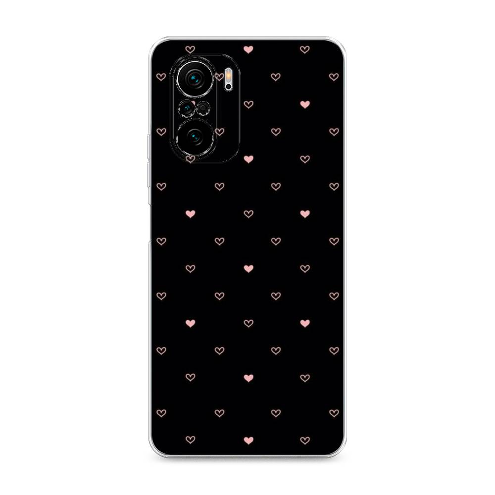

Чехол Awog на Poco F3/Redmi K40/Mi 11i "Черный фон и сердечки", Разноцветный, 310150-3