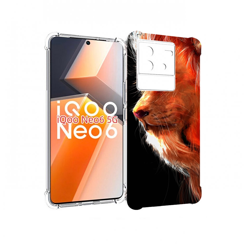 

Чехол MyPads Арт-рисунок-льва мужской для Vivo iQoo Neo 6 5G, Прозрачный, Tocco