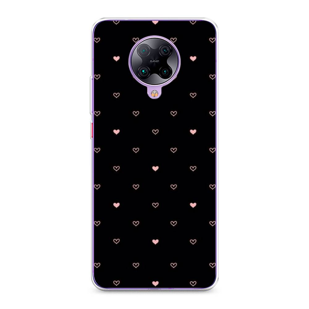 

Чехол Awog на Poco F2 Pro/Redmi K30 Pro "Черный фон и сердечки", Разноцветный, 37050-3
