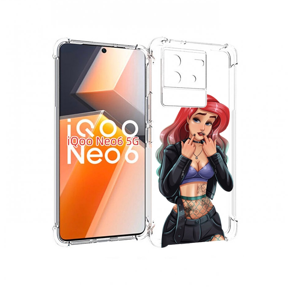 

Чехол MyPads Ариэль-русалочка-готика для Vivo iQoo Neo 6 5G, Прозрачный, Tocco