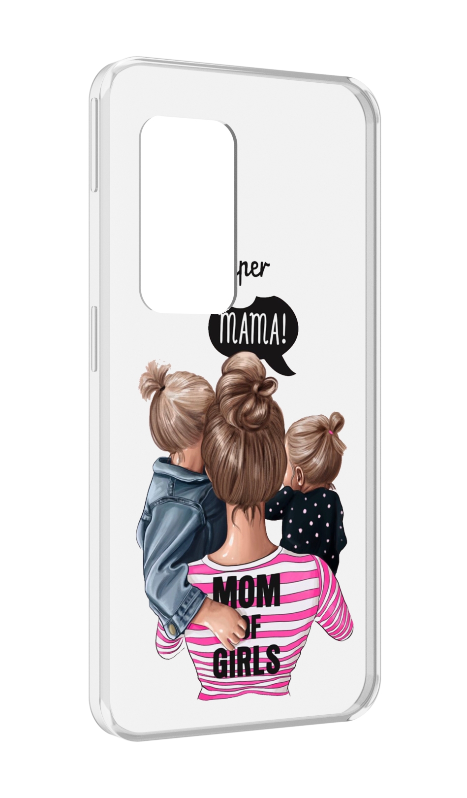 

Чехол MyPads Супер-мама-2 женский для UleFone Power Armor X11 Pro, Прозрачный, Tocco