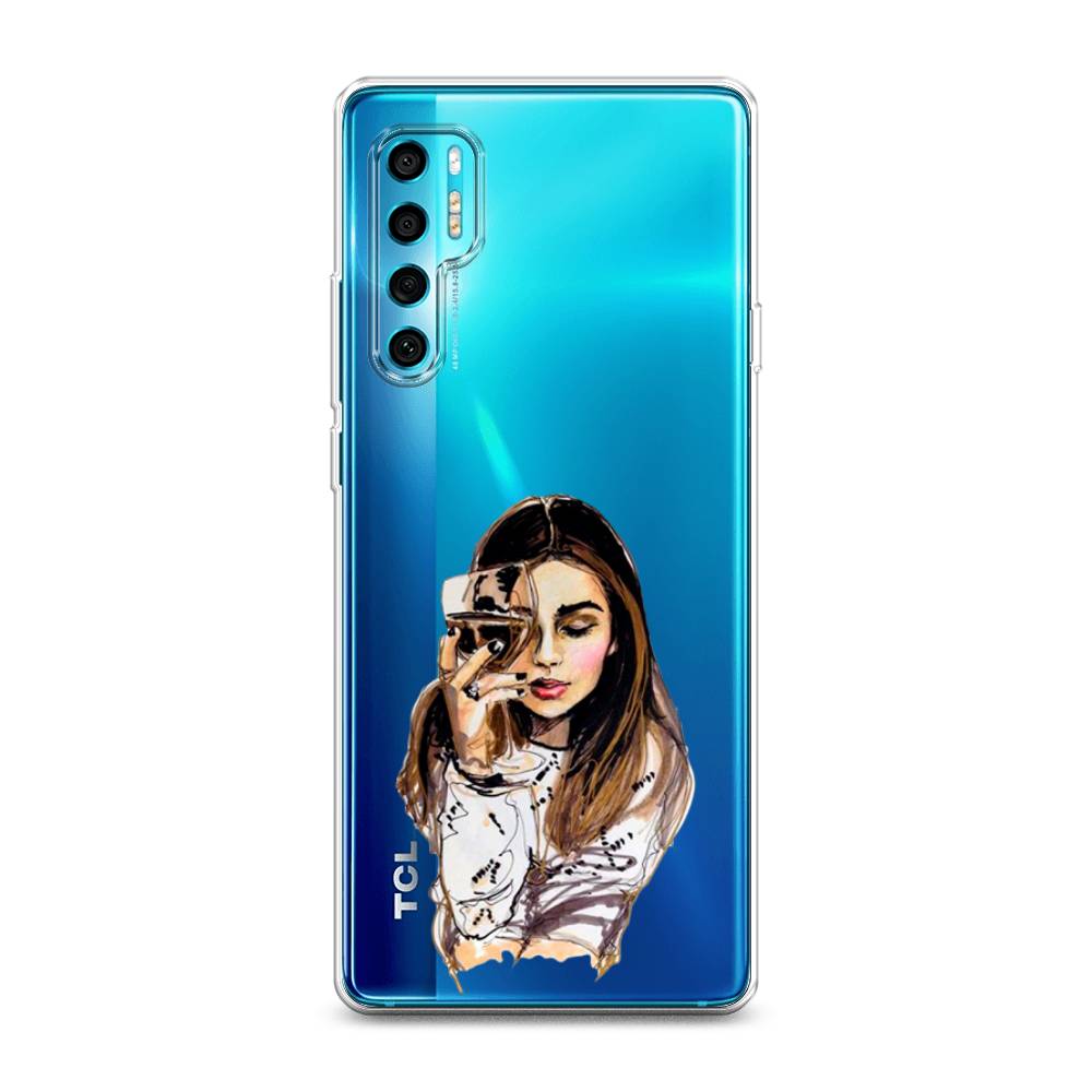 

Чехол Awog на TCL 20 Pro 5G "Девушка с бокалом", Разноцветный, 290850-7
