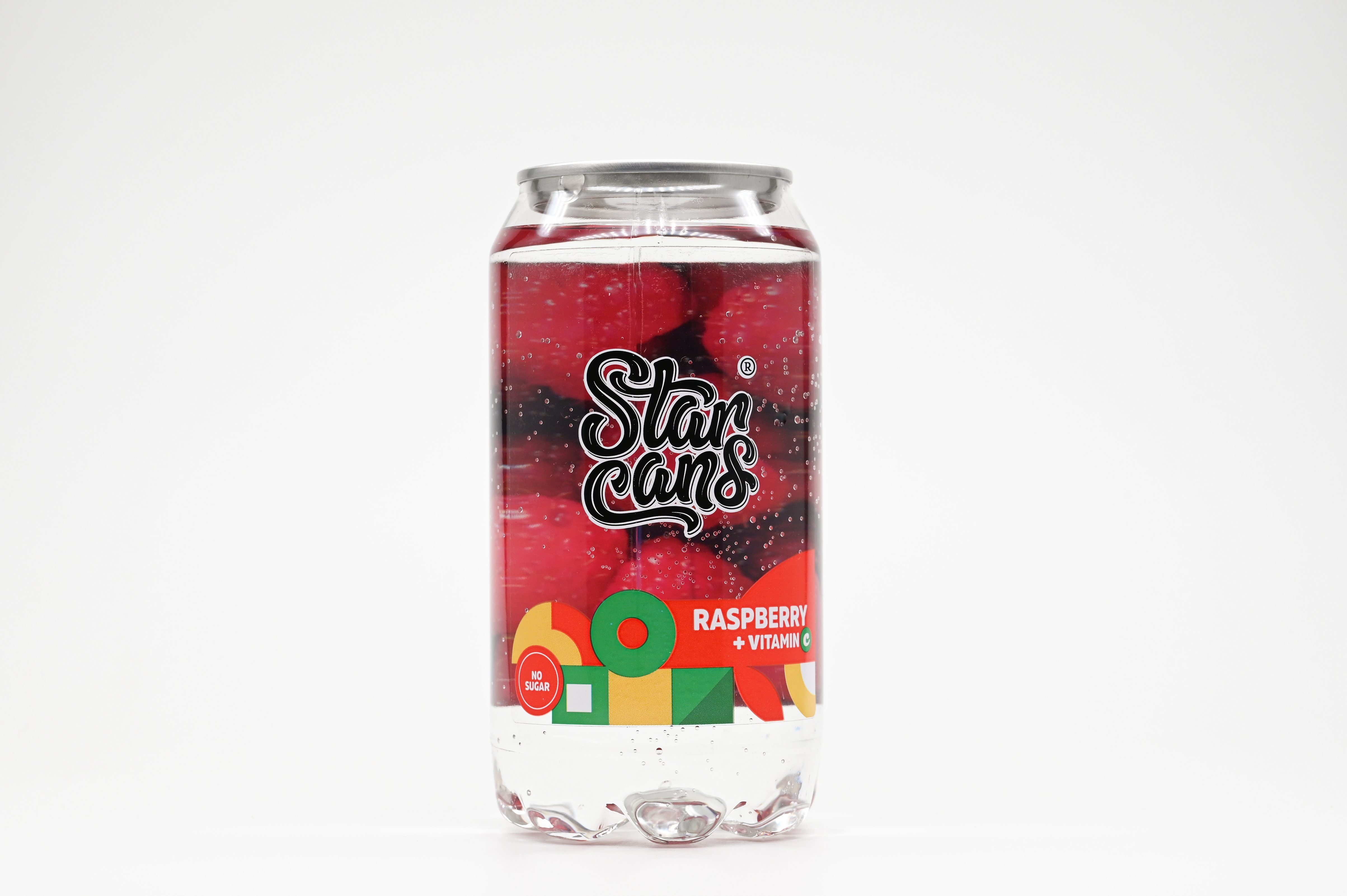 Напиток газированный StarCans со вкусом малины, без сахара без калорий, 6 шт по 350 мл