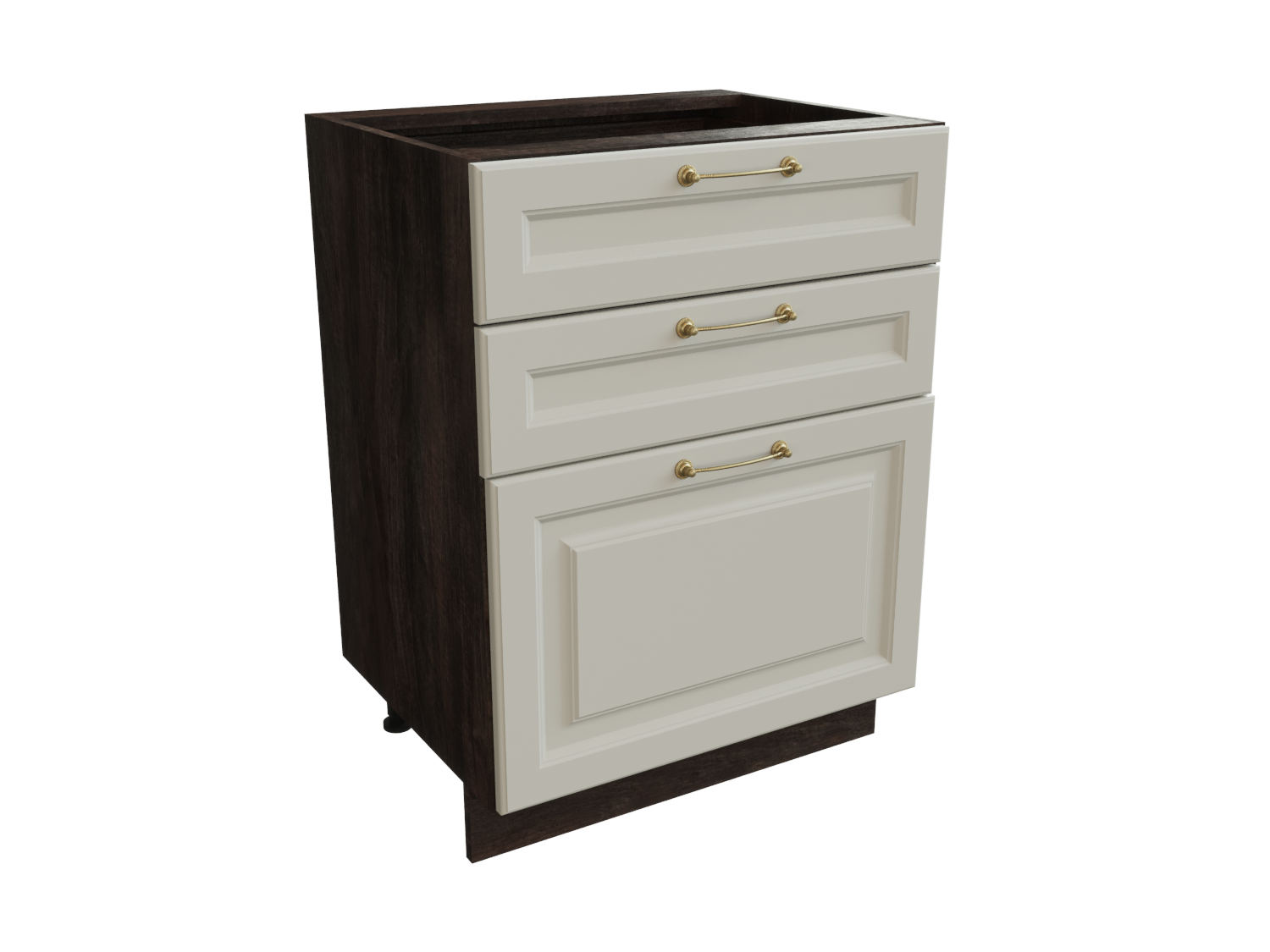 

Шкаф SURA nic/dbk/niz/3drow ММК-00000546, Серый, nic/dbk/niz/3drow