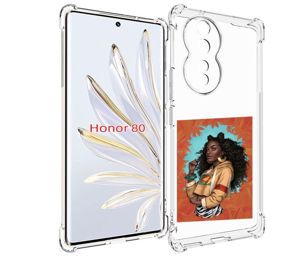 

Чехол MyPads темная-девушка женский для Honor 80, Прозрачный, Tocco