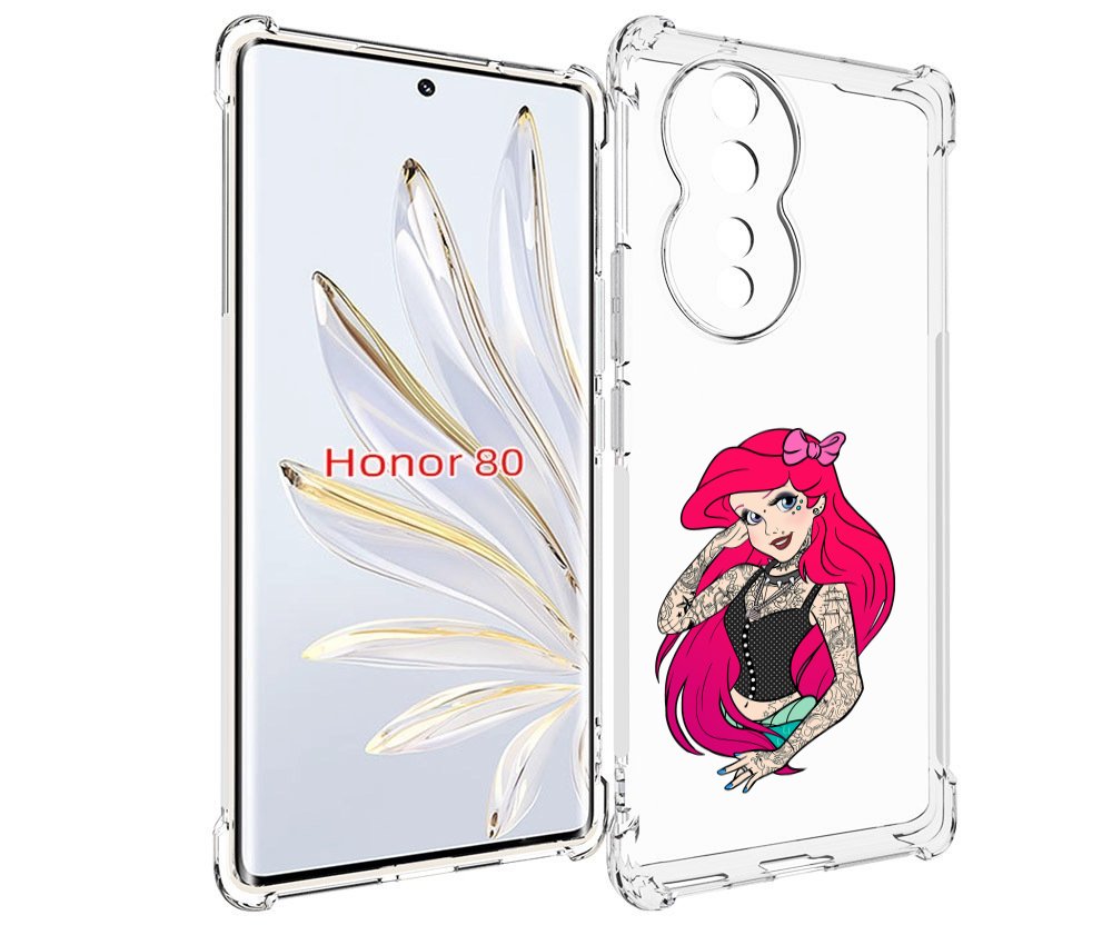 

Чехол MyPads татуированная-принцесса женский для Honor 80, Прозрачный, Tocco