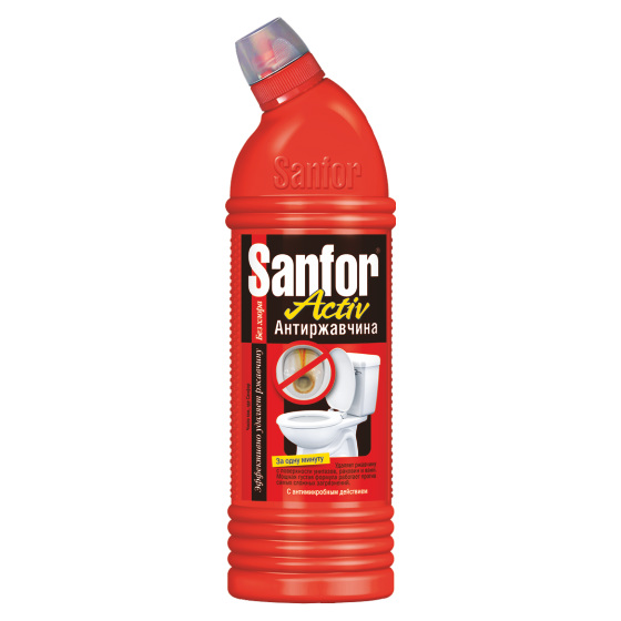 фото Sanfor чистящее средство аctive антиржавчина 500мл, 500мл ступинский химзавод