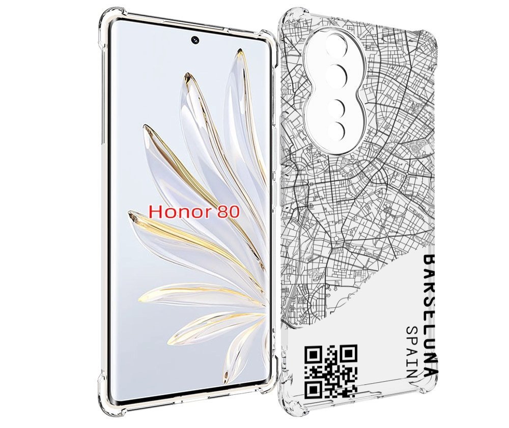 

Чехол MyPads схема-барселона для Honor 80, Прозрачный, Tocco