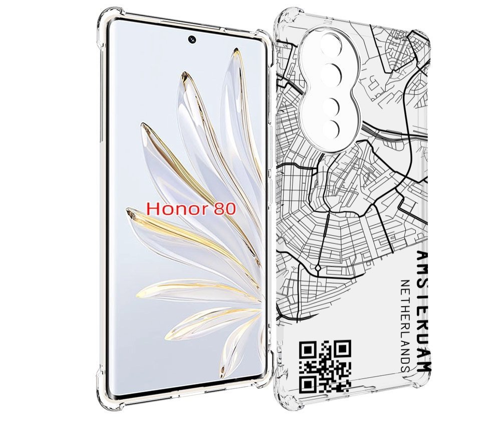 

Чехол MyPads схема-амстердам для Honor 80, Прозрачный, Tocco