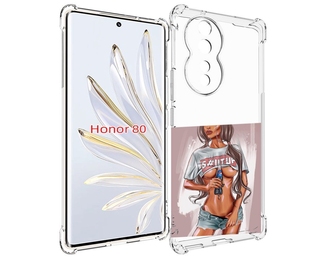 

Чехол MyPads стройная-девушка-с-пепси женский для Honor 80, Прозрачный, Tocco