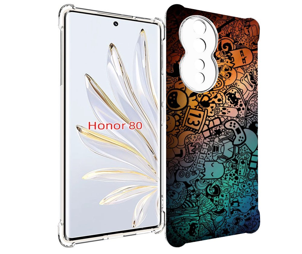 

Чехол MyPads стикеты в тени для Honor 80, Прозрачный, Tocco
