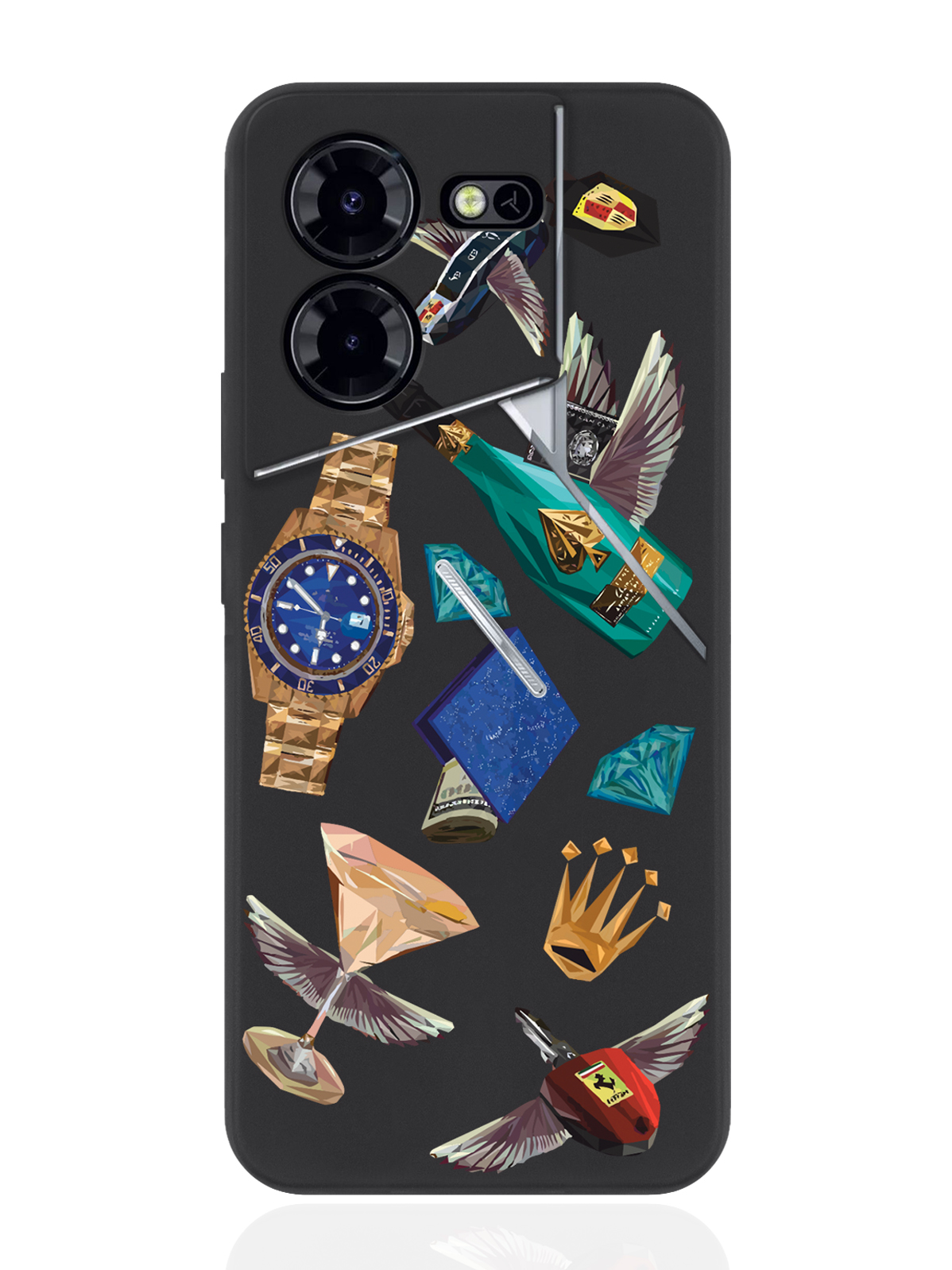 

Чехол для смартфона Tecno Pova 5 Pro Luxury lifestyle, Разноцветный, Tecno Pova 5 Pro