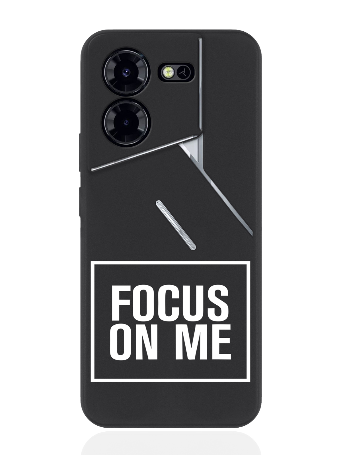 

Чехол для смартфона Tecno Pova 5 Pro Focus on me, Черный;белый, Tecno Pova 5 Pro