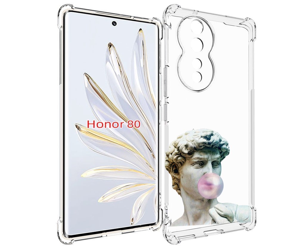 

Чехол MyPads статуя-с-жвачкой для Honor 80, Прозрачный, Tocco