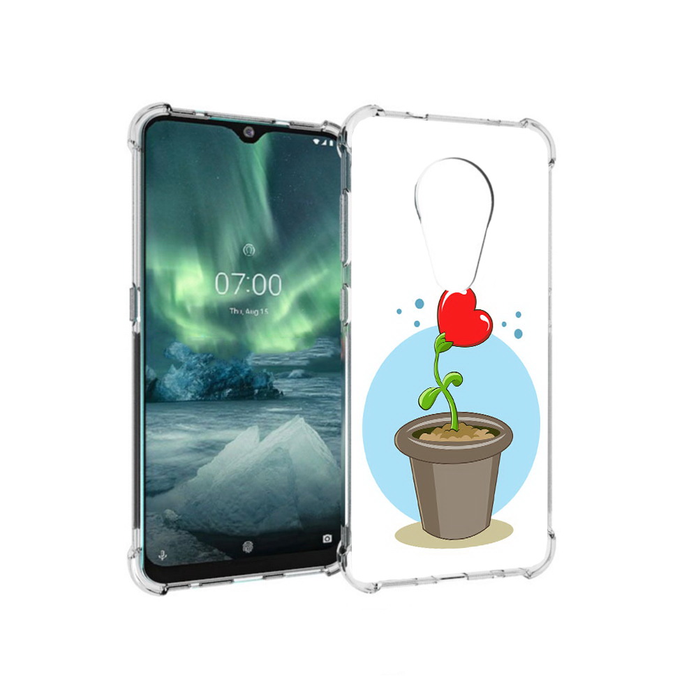 

Чехол MyPads Tocco для Nokia 7.2 Растение любви 14 февраля (PT139171.105.145), Прозрачный, Tocco