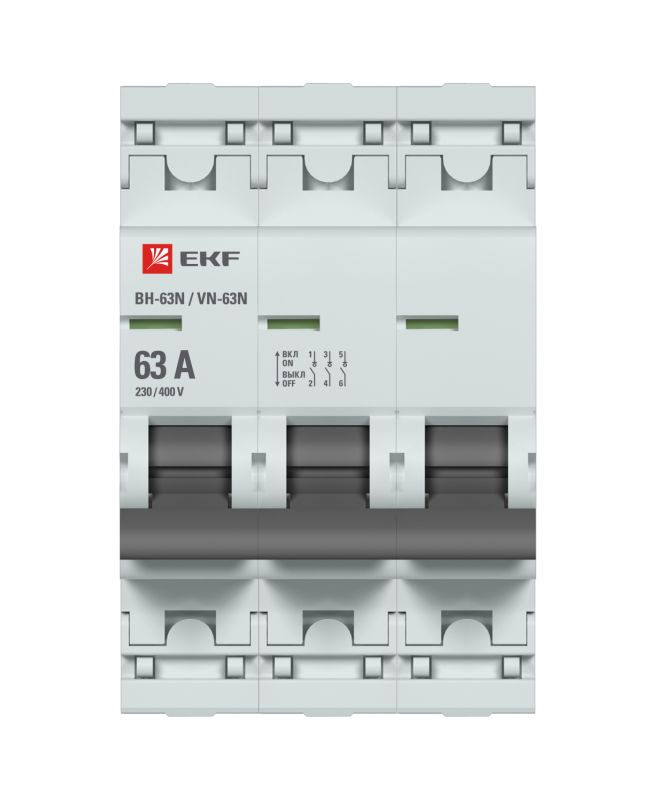 фото Выключатель нагрузки 3п 63а вн-63n proxima ekf s63363